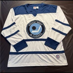 Hockey Night in Canada White & Navy Hockey Jersey